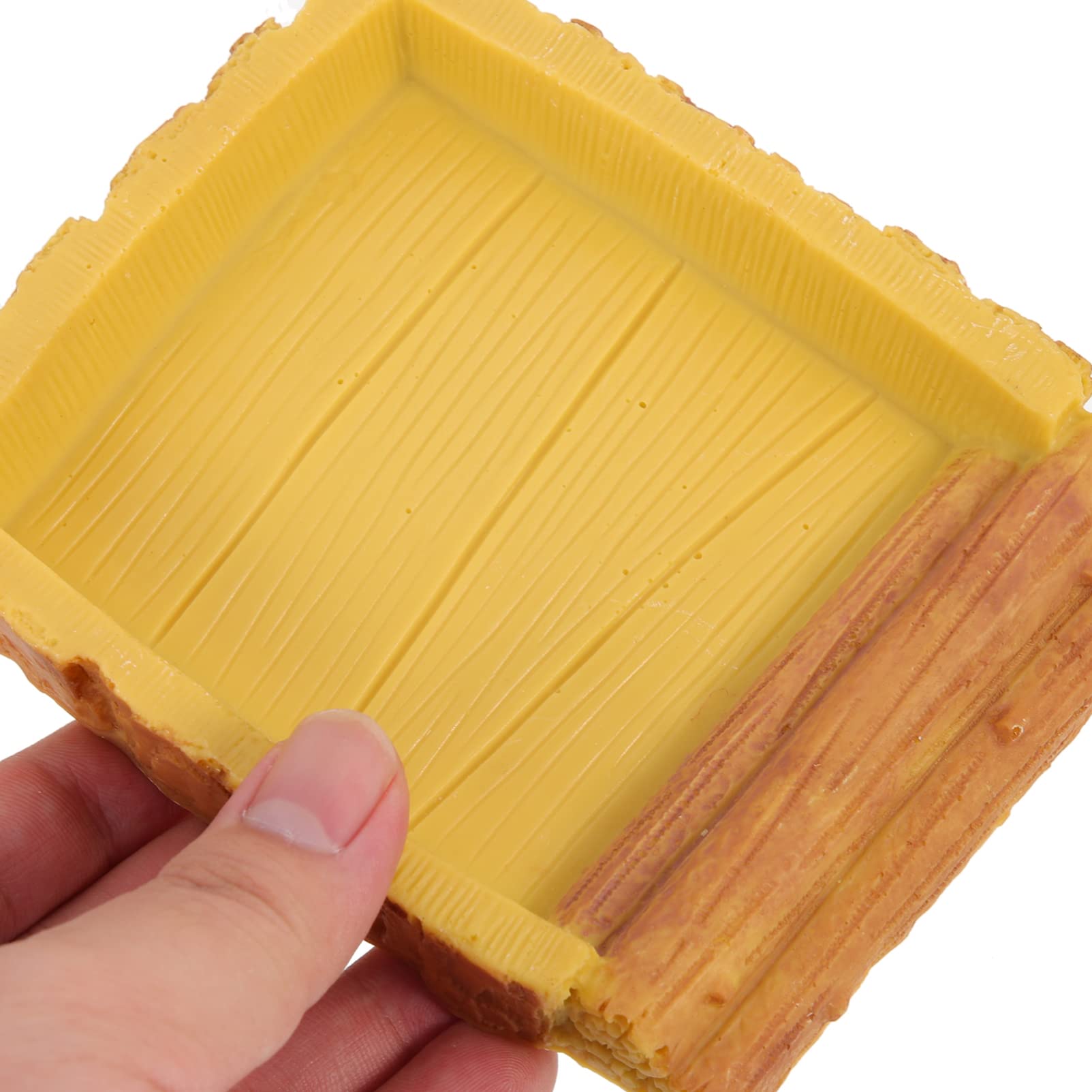 balacoo Reptile Water Dish for Tank Large Reptile Water Basin Resin Feeding Bowl Pet Store Turtle Feeder