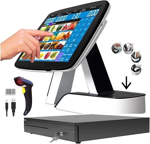 Miniatura 7 de ZHONGJI Caja registradora todo en uno con impresora térmica integrada con software de sistema POS cajón de efectivo impresora de cocina 80E