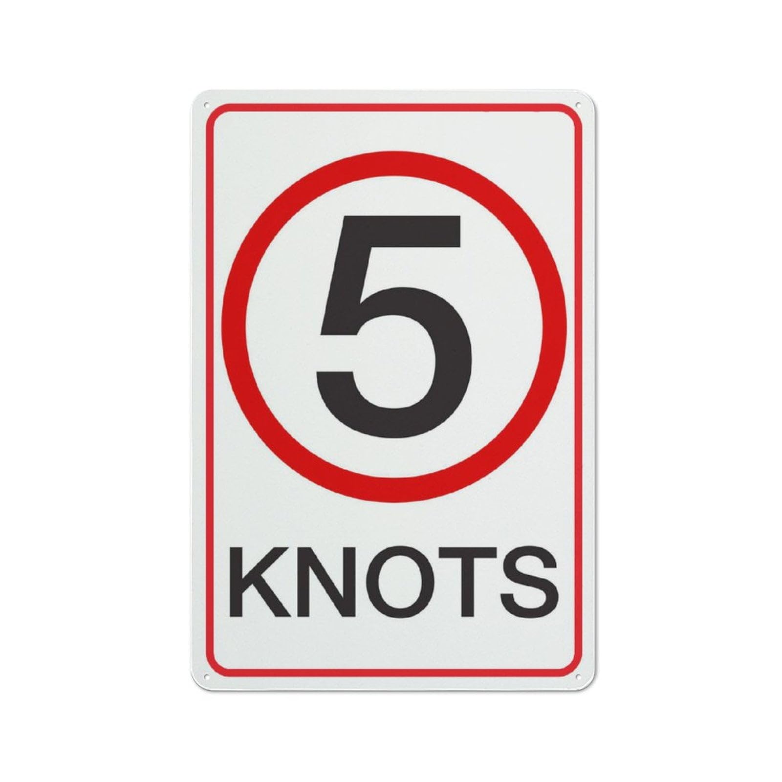 peiyeety 5 Knots Sign Funny Decor for House Door Office Business Yard,Metal Aluminum Rust Free Sign - 12x16 Inches, Pre-Drilled Holes, Weather Resistant
