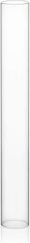 Miniatura 111 de WGVI Funda para portavelas Hurricane, ancho de 6 pulgadas, altura de 10 pulgadas, portavelas cilíndrico de vidrio transparente, tubo de chimenea
