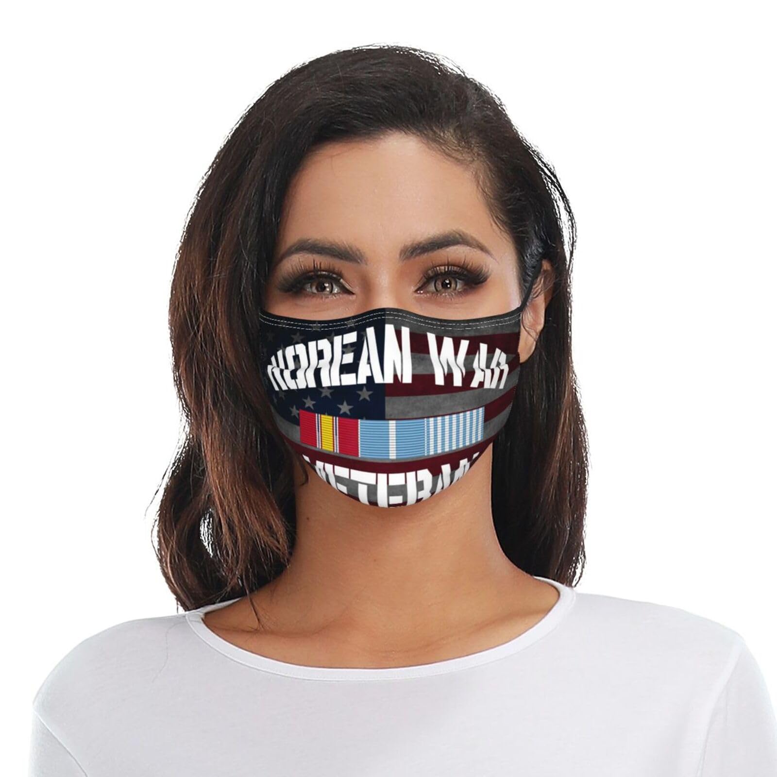 Korean War Veteran Pride Korea Service Ribbon Adult Dust Mask Adjustable Dust Face with 2 Filter31