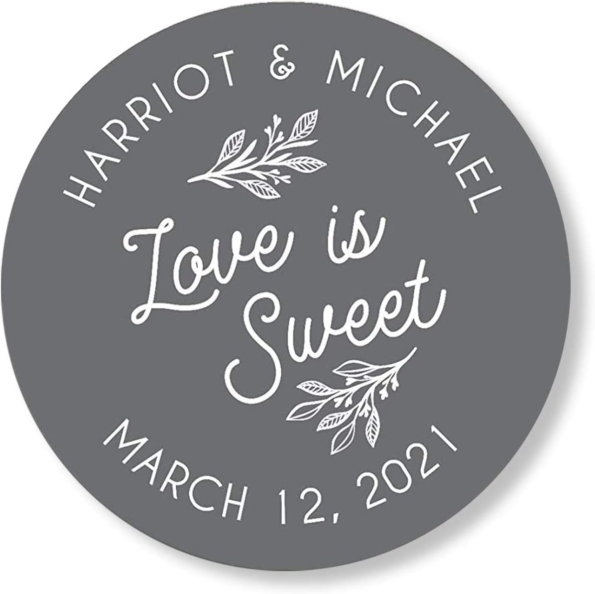 Love is sweet stickers, Love is sweet labels, Party Favor Stickers, Honey wedding favor labels F16:19