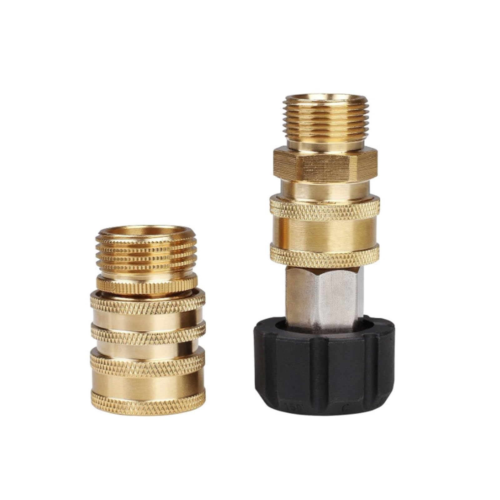 Kit de 8 Raccords Rapides pour Nettoyeur Haute Pression, Adaptateurs M22 14 mm, 3/8" et 3/4", Compatibles avec Buses et Tuyaux Canon