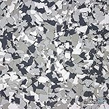 RUST BULLET Decorative Color Flakes - Incognito Blend - Customize Concrete Floors with 1 LB of Durable, UV-Resistant Vinyl Chips for Stunning, Long-Lasting Designs
