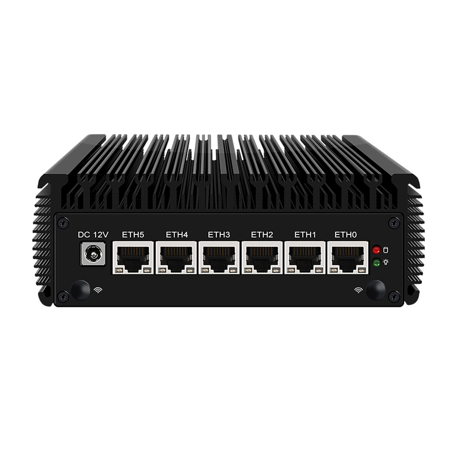HUNSNMicro Firewall Appliance, Mini PC, pFsense, Mikrotik, OPNsense, Untangle, VPN, Router PC, Intel Celeron J4125, RJ04, AES-NI, 6 x Intel 2.5GbE I225-V B3 LAN, 4G RAM, 32G SSD