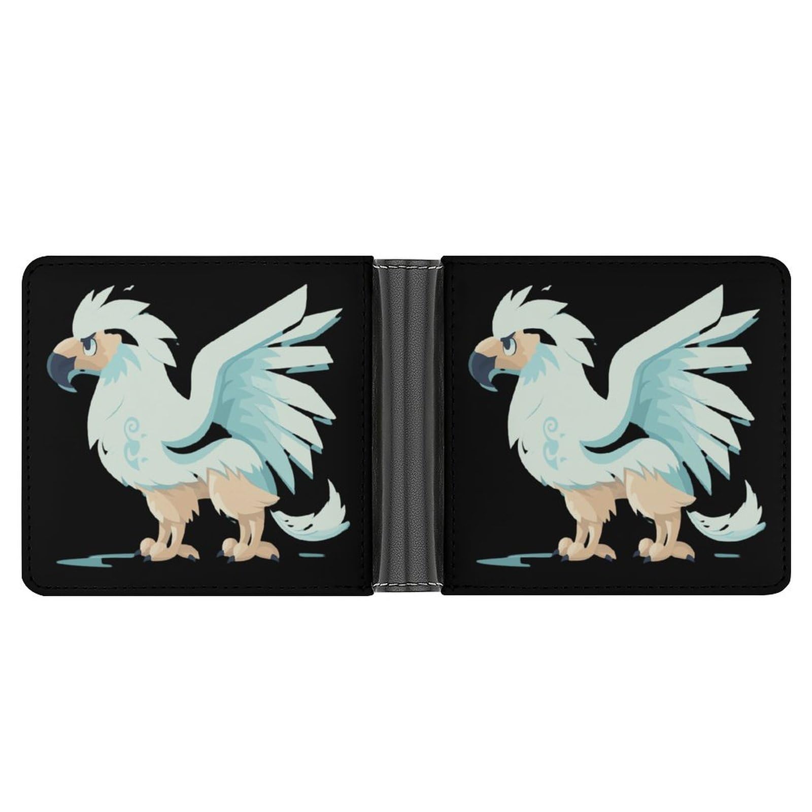 Cartoon Griffin Bifold Wallet PU Leather Coin Purse Lightweight Credit Card Holder Wallet Money Clip