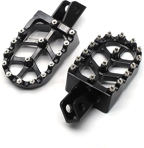 Miniatura 60 de MZS Estriberas de motocross anchas negras compatibles con KX250 KX450 KX250F KX450F KX250X KX450X CR125 CR250 CR250 CRF150R CRF250R CRF250 RALLY