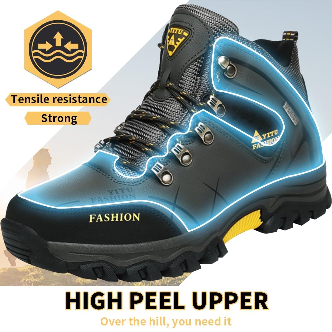 Uomo Stivali da Escursionismo Uomo Scarpe da Trekking Scarpe da trekking all'aperto traspiranti Uomo Stivali da passeggio leggere Antiscivolo Scarpe Sportive