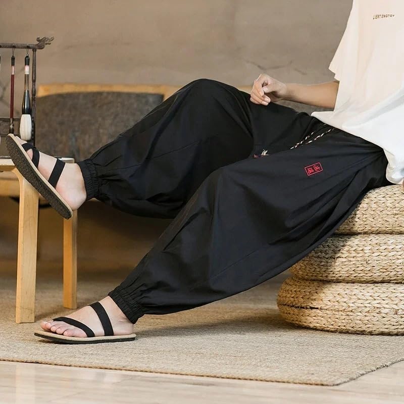 Wide Leg Pants Mens Casual Harajuku Jogging Pants Men's Loose Trousers Vintage Sweatpants3