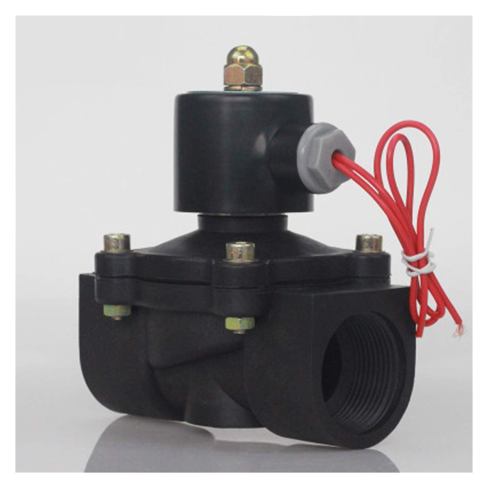 Magnetventile AC220V 1/4 3/8 1/2 3/4 1 2 Zoll Kunststoff Elektrisches Magnetventil DN15 DN20 DN25 DN32 DN40 DN50 N/C Für Wasser Öl Luft DC 12V/24V (Größe: DN25 V , Farbe: 220 V, sparend