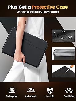 UPERFECT 2K 144Hz 16" QLED Portable Monitor with 2560 x 1600 16:10 2000:1 Screen, Integrated Stand, Mini-HDMI, USB-C for PC, Laptop, Smartphone, Xbo, Switch, PS-4/5, VESA Compatible