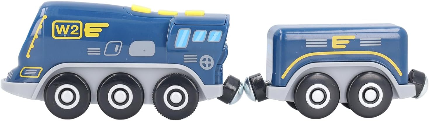 Focket Battery Operated Trains, Interactive Fun Colorful Sound Electric Set, Magnetic Toy with ABS Material Smooth Edges for Kids