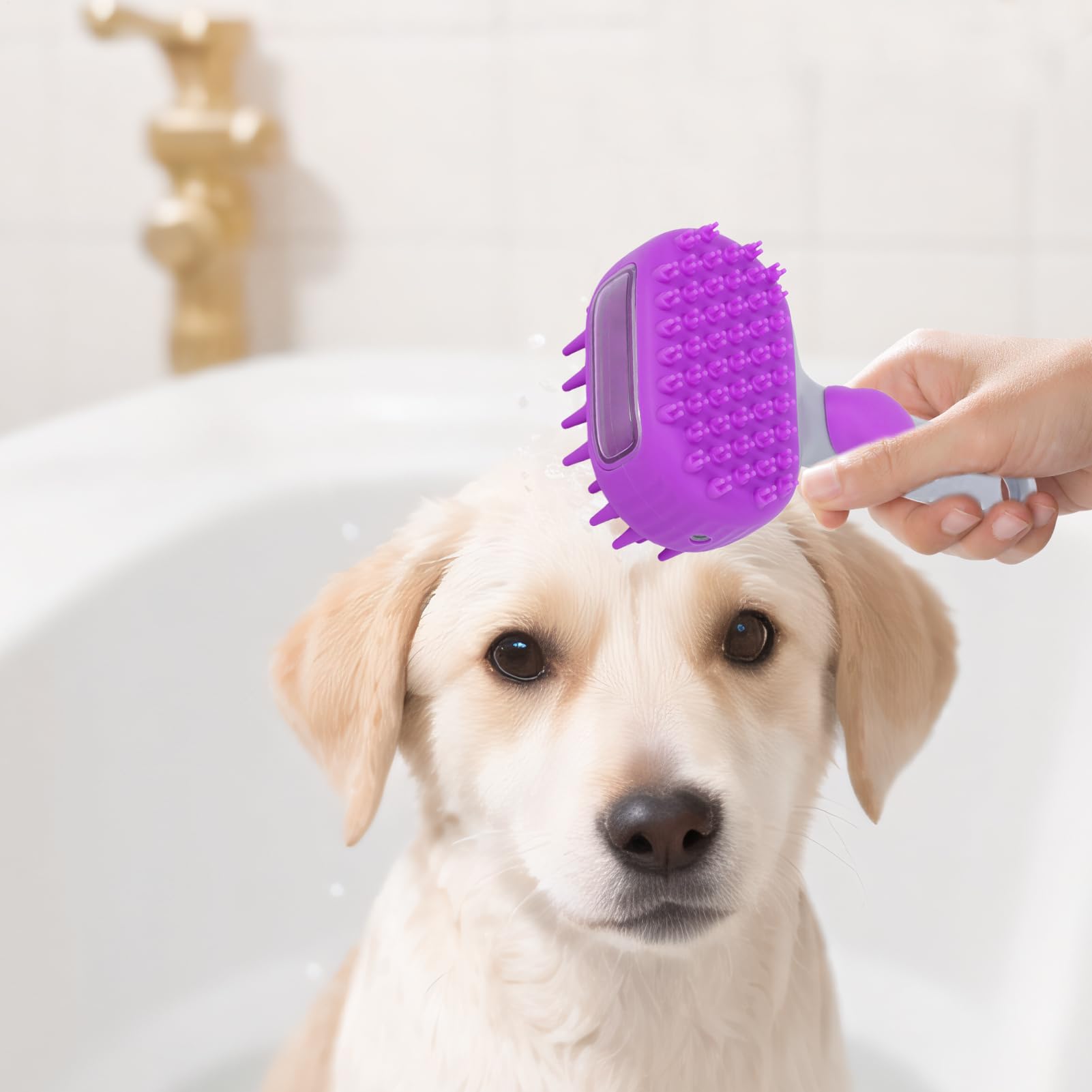 Cepillo Alisador De Vapor Para Gatos Cepillo De Vapor Para Mascotas | Doble Cara Antienredos Peine Masajeador Limpieza Profunda Para Razas Medianas Pelo Corto Y Largo Cachorros Y