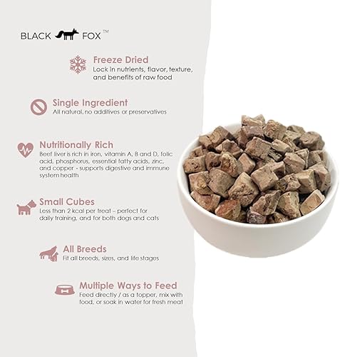 Miniatura 3 de Black Fox - Golosinas para perros de yema de huevo liofilizada, golosinas para gatos, un solo ingrediente, crudo, saludable, totalmente natural, de
