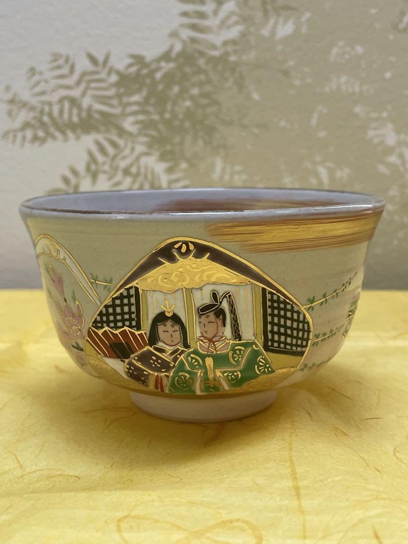 Matcha Rice Bowl, Hinamatsuru, Kyo-yaki, Hashimoto Nagatoyo, Kenzan, Co-Box, Urasenke