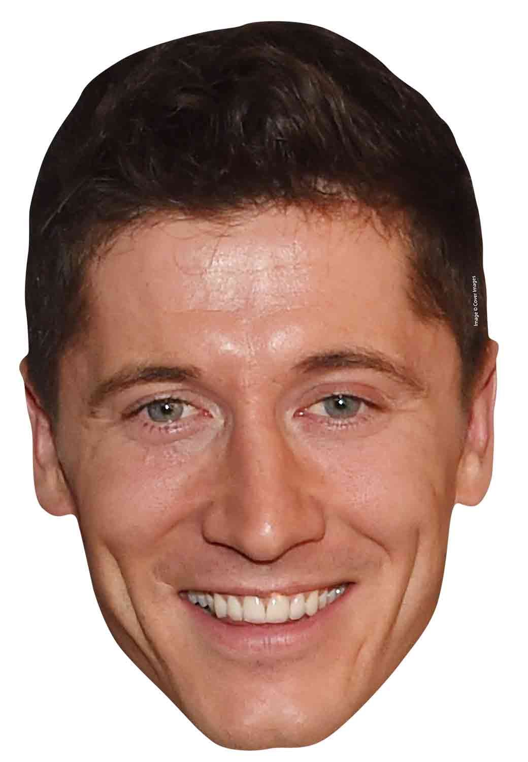 Maschera Sagoma In Cartone Di Robert Lewandowski - Ritaglio Per Feste E Foto, SM273, Mano/A