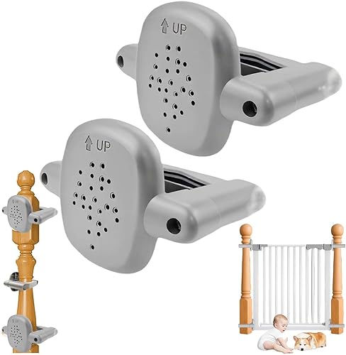 Miniatura 1 de 2 adaptadores de barandilla para puerta de bebé, kit de montaje para puerta de bebé, se adapta a barandillas cuadradasredondas de 1.97 a 3.94