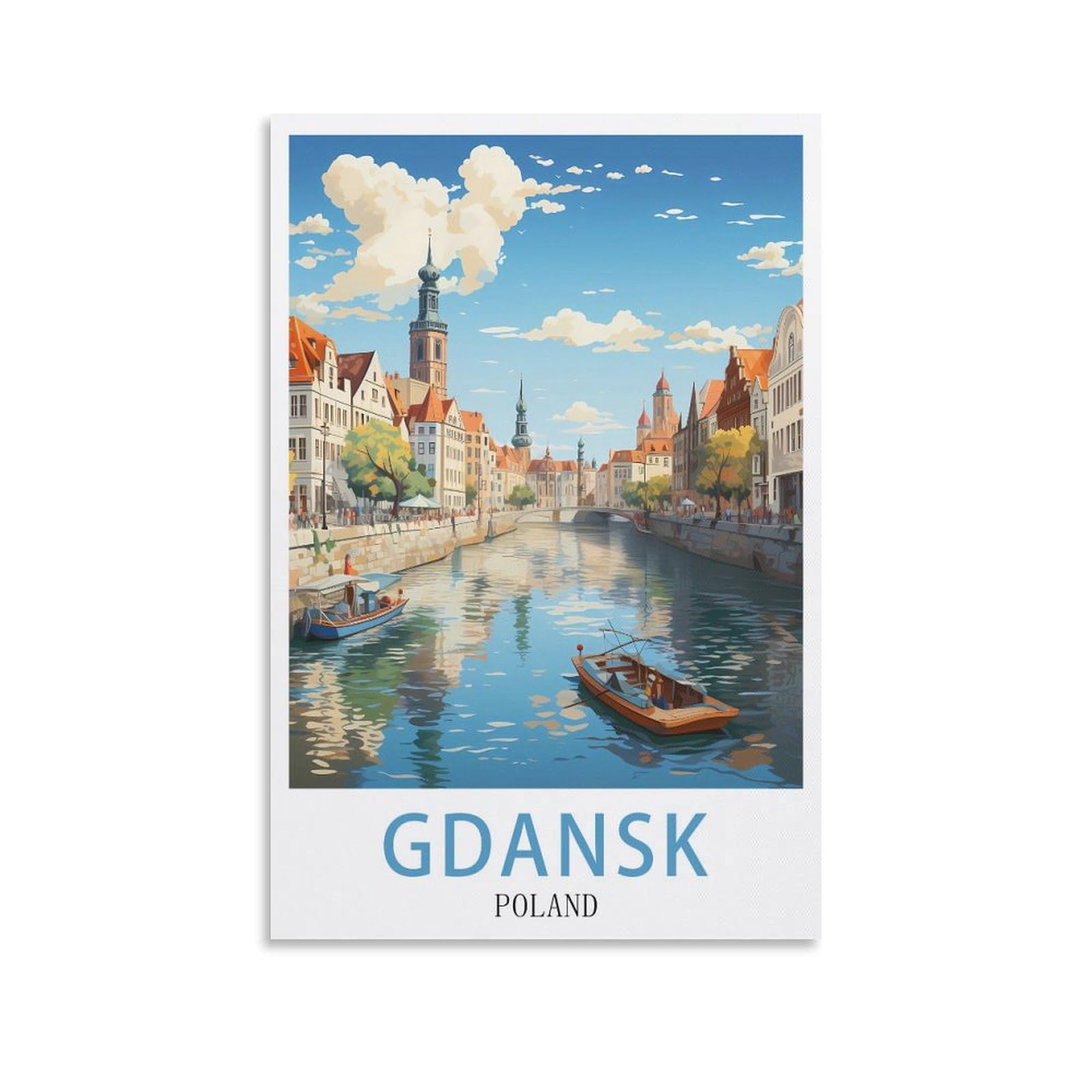 Ekmcl T140 Metal Bar Signs Vintage Gdansk Poland Travel Tin Signs Metal Poster Wall Decor Office Cafe Bathroom Badroom 20X30cm