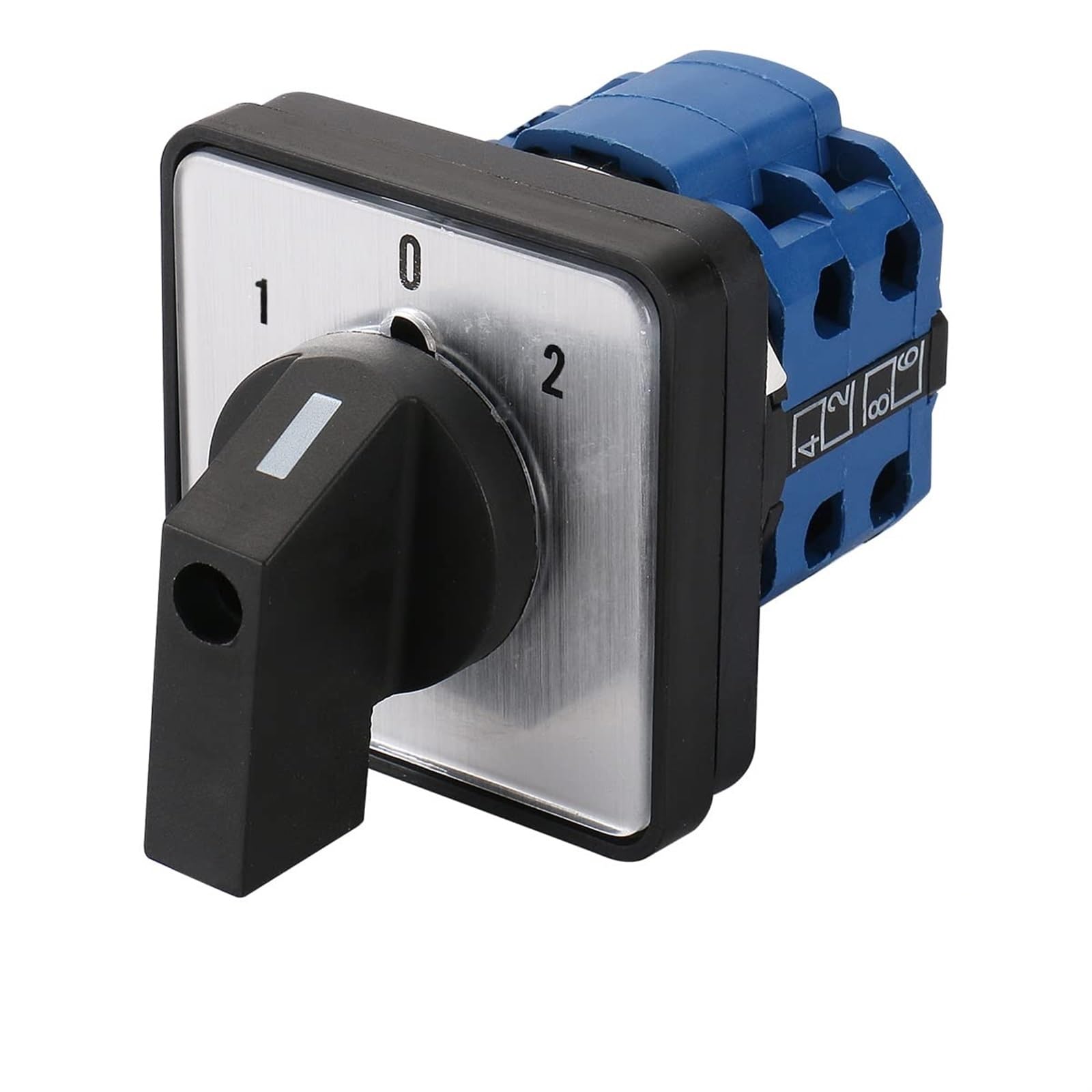 JGNAYRKJQI 2pcs SZW26-25/D202.2 660V 25A 2-Pole 3-Position Latching 8 Terminals Changeover Control Rotary Cam Switch