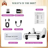 Vista 7 de Retro Gaming Console Stick New Upgraded TV Games Plug and Play with 23 Built-in Emulators, 20,000+ Retro Games, 4K HDMI Output, Dual 2.4GHz Wireless