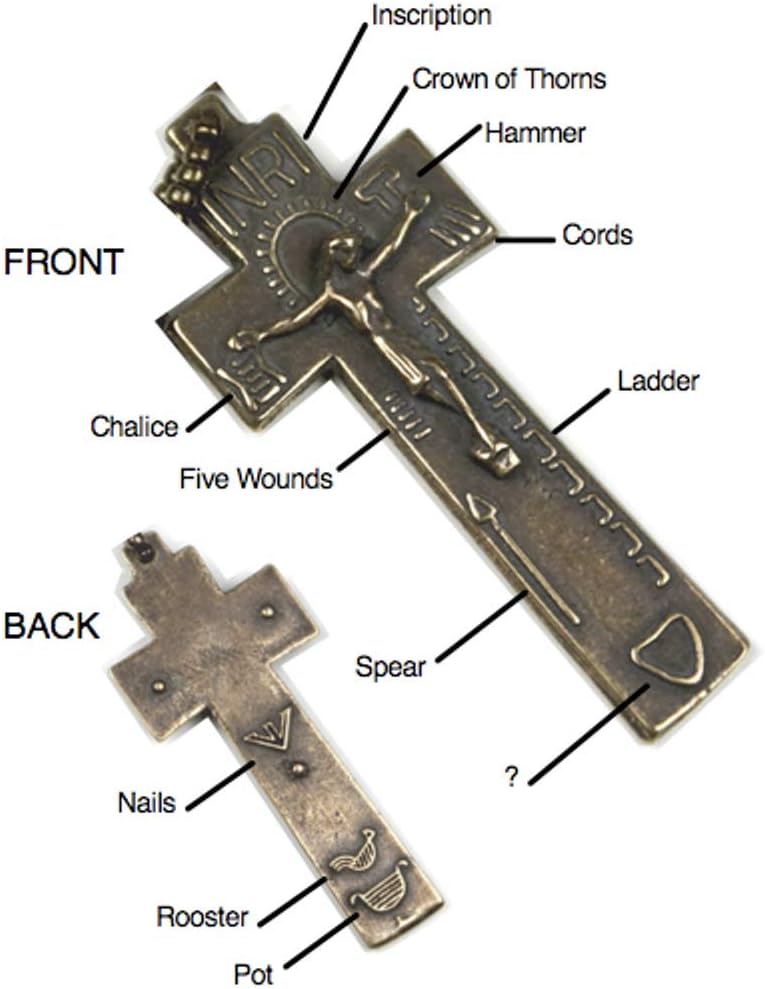 Penal Rosary Irish Chaplet with Crystal Round Camouflage Beads and Silver Plated Irish Penal Crucifix
