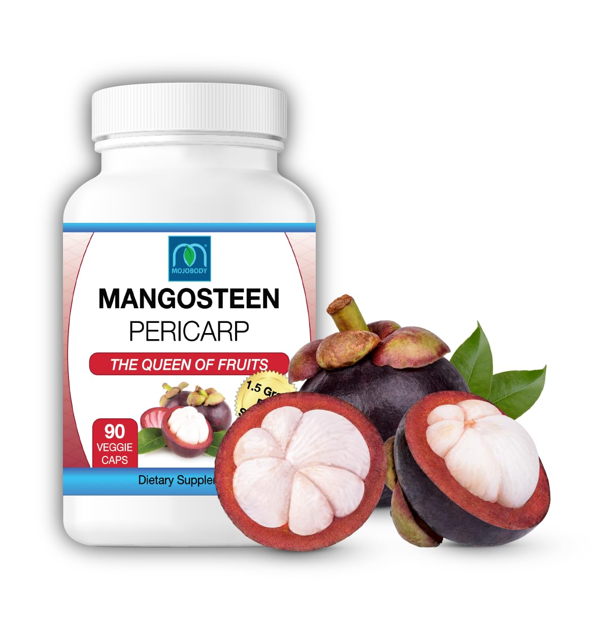 Freeze Dried Mangosteen Pericarp Capsules, 1.5 Grams per Serving, 90 Veggie Capsules per Bottle, Xanthone Rich
