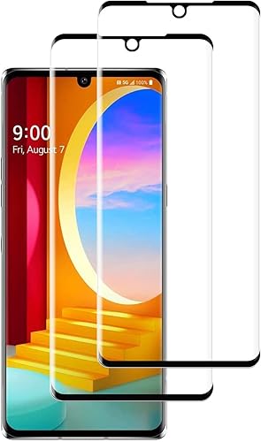 LCTONG - Protector de pantalla de vidrio templado para LG Velvet, curvado 3D, dureza 9H, antiarañazos. Protector de pantalla de cobertura completa