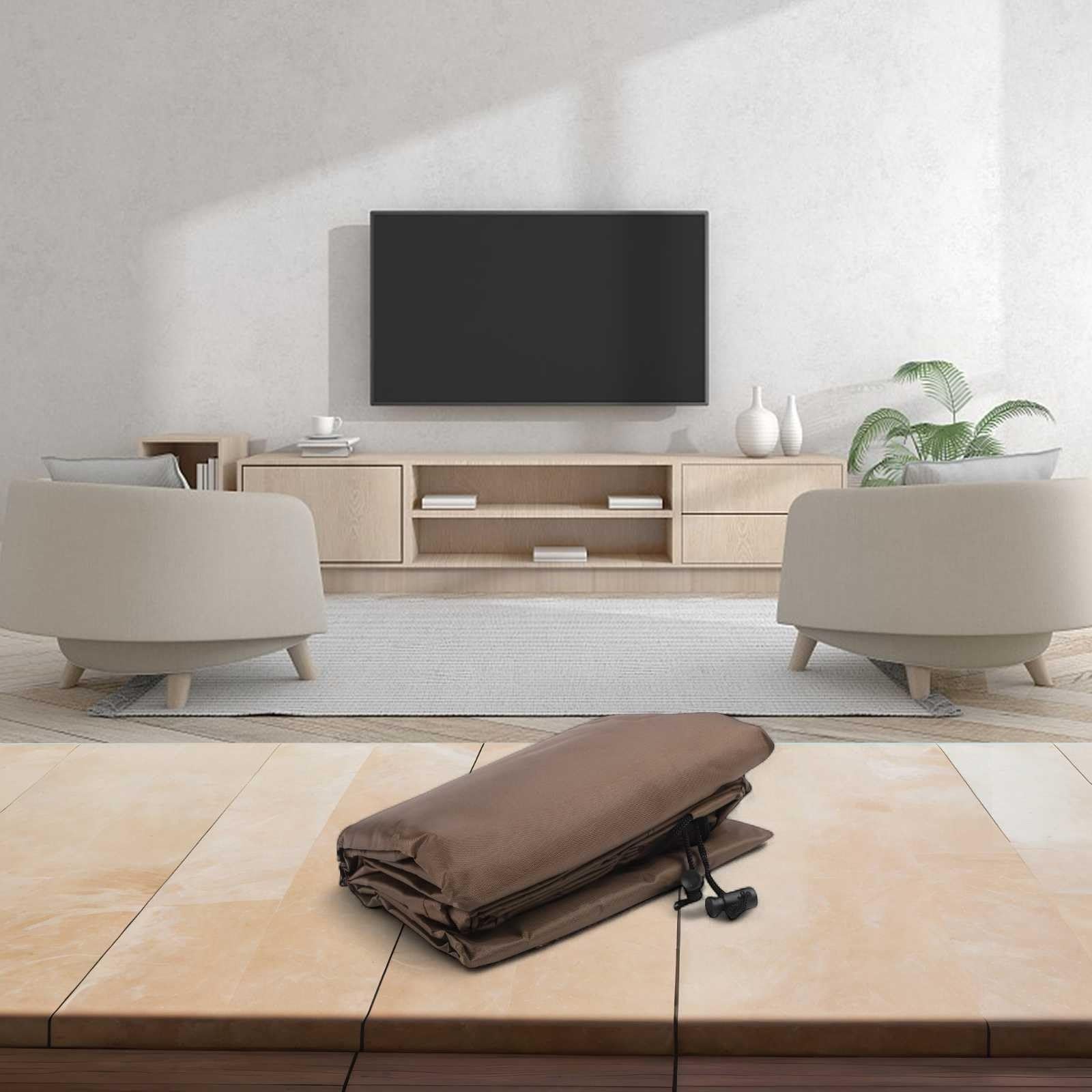 HpLive Funda para soporte de TV, funda protectora para carrito de televisión, resistente a la intemperie, tela Oxford 210D, con hebillas y correa ajustable, 168 x 117 x 51 cm, para 45-60 pulgadas