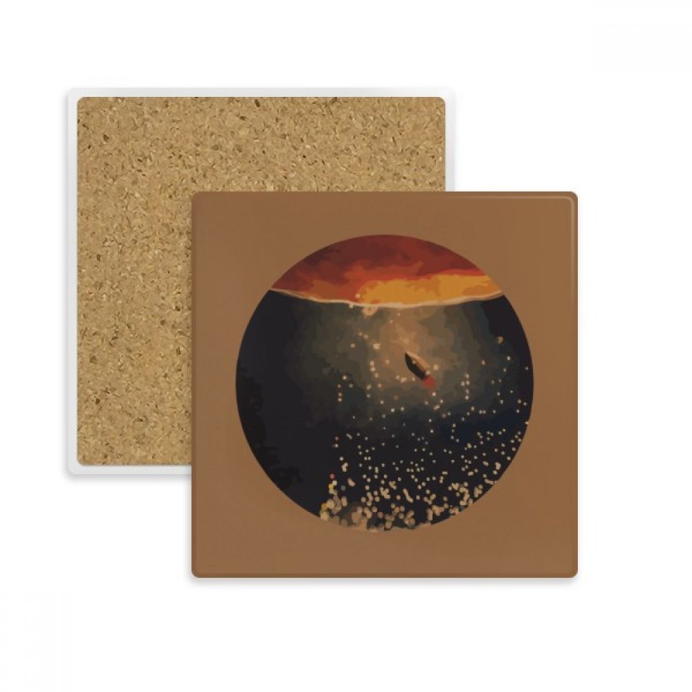 Coaster Tasse Espace Alien en pierre absorbante pour vos verres