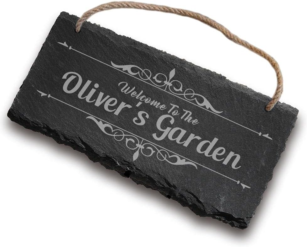 Slate Garden Signs - Custom House & Personalised Outdoor Decoration Plaques for Sheds, Doors & Christmas