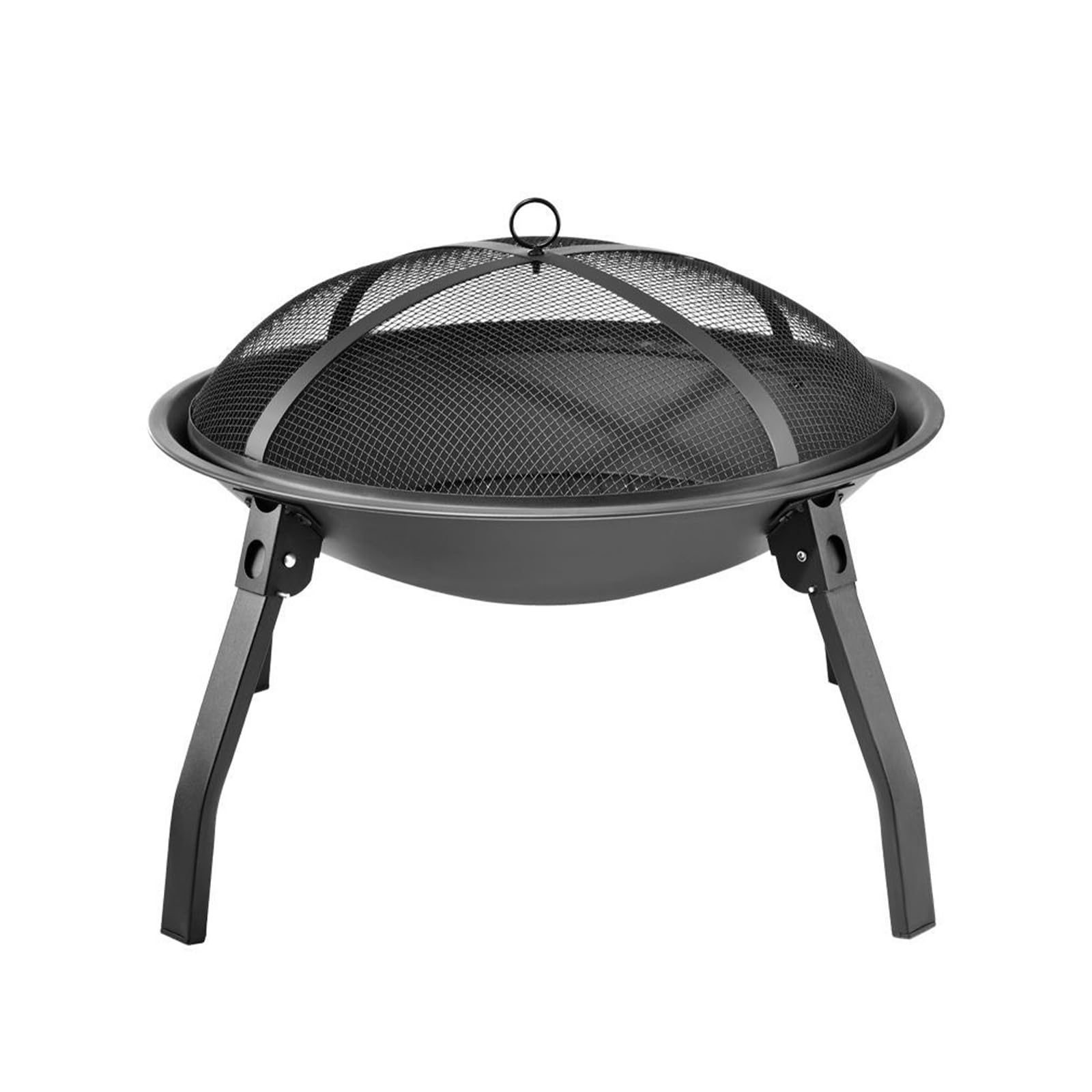 Chimenea Redonda para fogata de leña al Aire Libre con Parrilla – Patio Hoguera Camping
