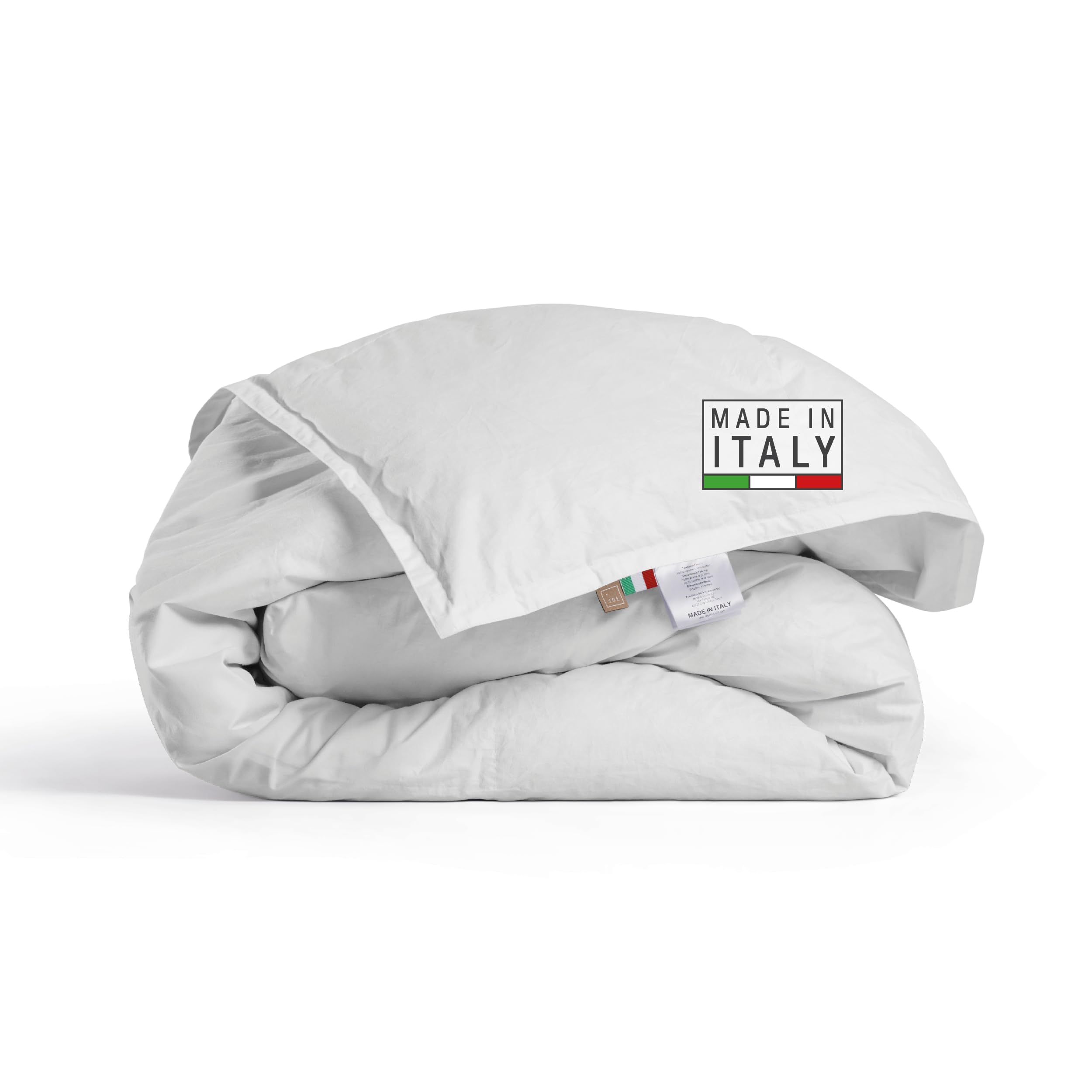 Dreamin*101 - Edredón para cama individual de invierno con pluma de oca y plumón certificado, edredón para cama individual, tejido 100% algodón percal, cálido y ligero, hipoalergénico, transpirable OEKO-TEX STANDARD 100