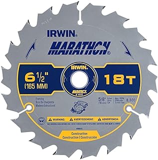 IRWIN Tools MARATHON Carbide Cordless Circular Saw Blade, 6 1/2-Inch, 18T (14020)