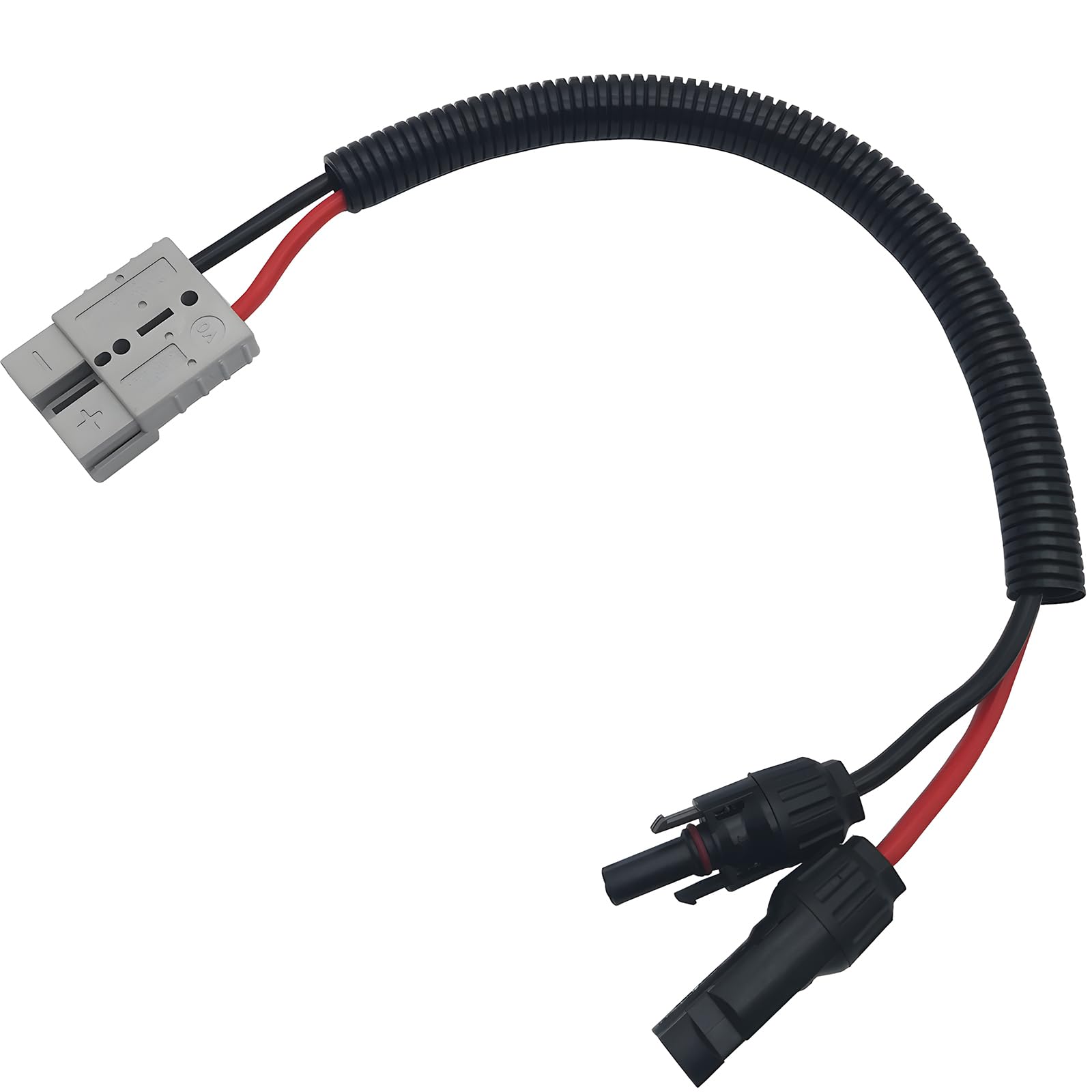 CTRICALVER Wtyczka do paneli słonecznych, 10AWG, kabel adapterowy, z wodoszczelnym gniazdem i wtyczką, zestaw adapterów modułu solarnego 40 cm