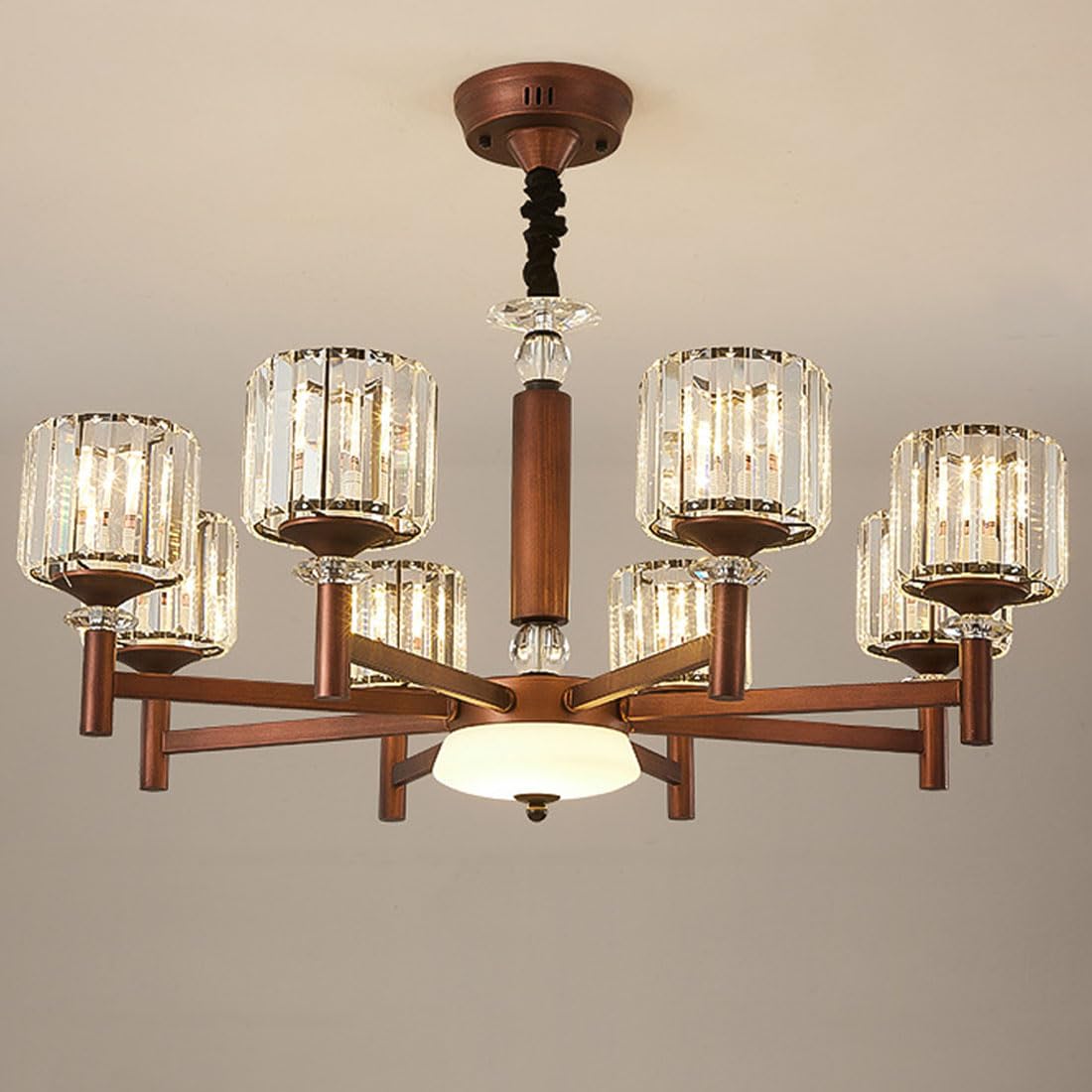 Lustre en cristal moderne E27 résolvant le manque de lumière