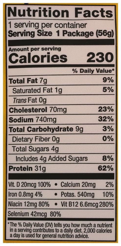 Fable Fish Wild Alaskan Salmon Jerky - Wild Caught Salmon with 31g of Protein - Tasty Fish Jerky with Omega-3s and Natural Source of Collagen - Made with Whole Muscle Sockeye - Teriyaki thumbnail 3