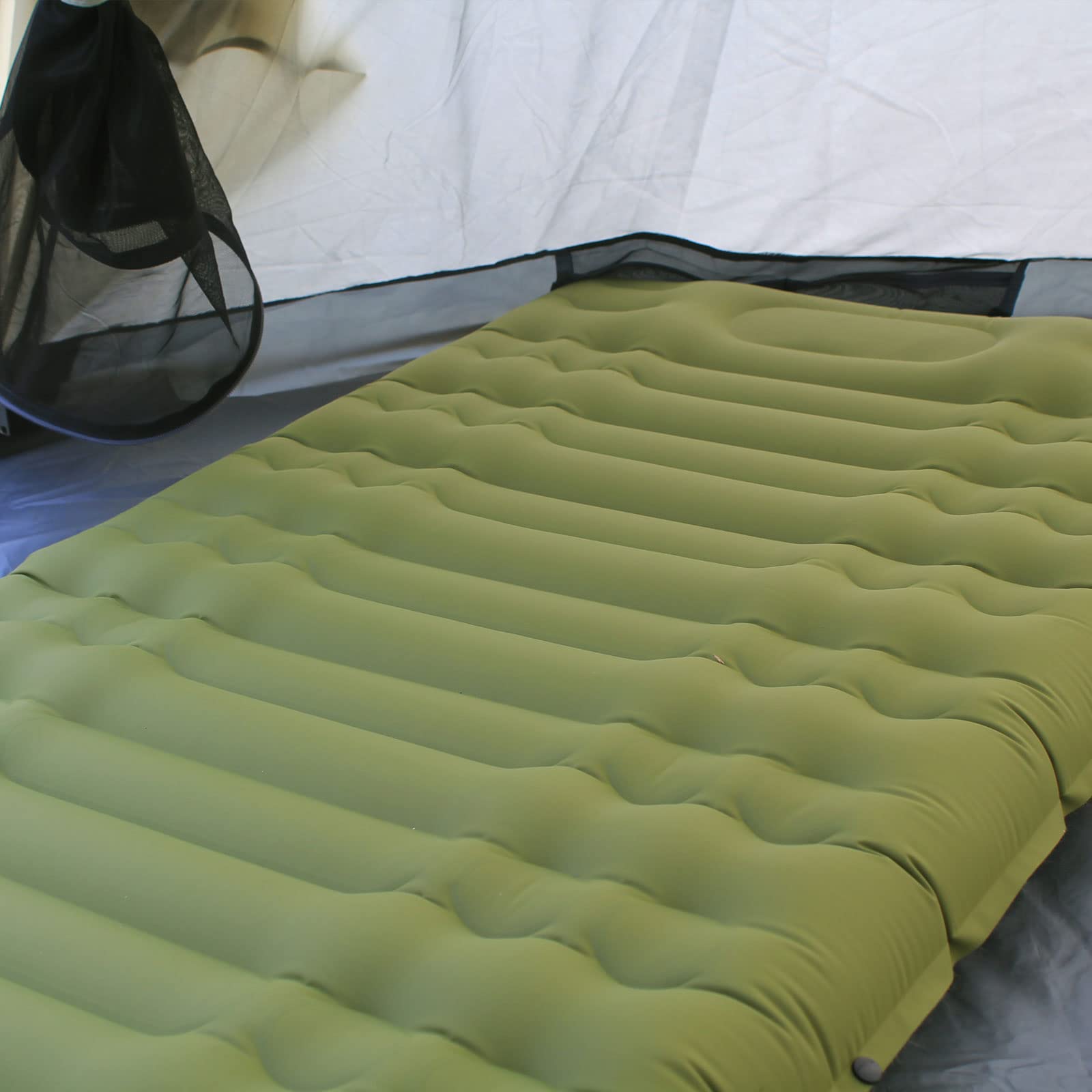 Colchoneta inflable para dormir para camping, grosor de 3.9 pulgadas, colchoneta inflable, colchón de aire ligero, almohadilla de aire, mochilero, inflable, compacto 7
