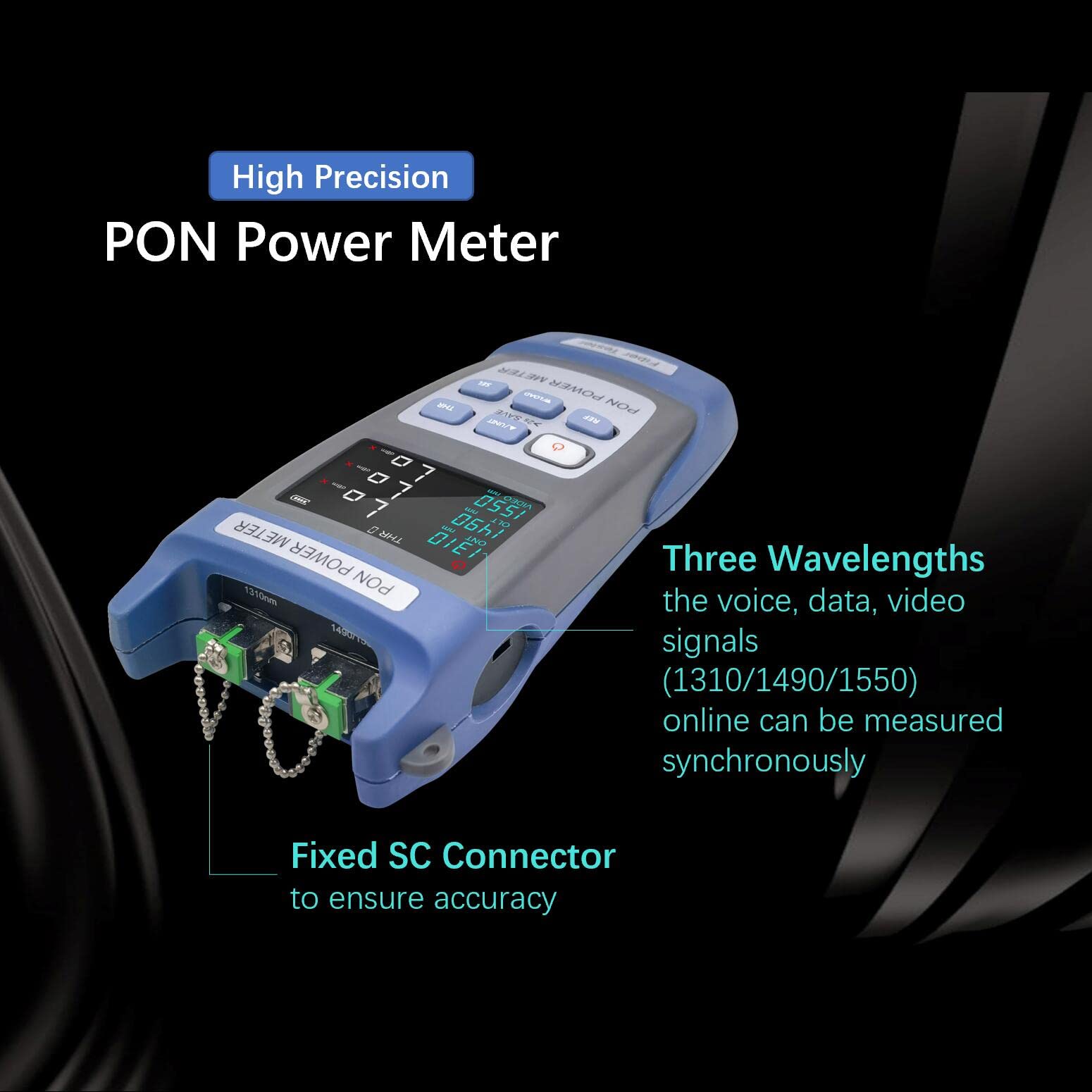 TM581 PON-Leistungsmesser (SC-APC) für FTTX ONT OLT 1310/1490/1550nm