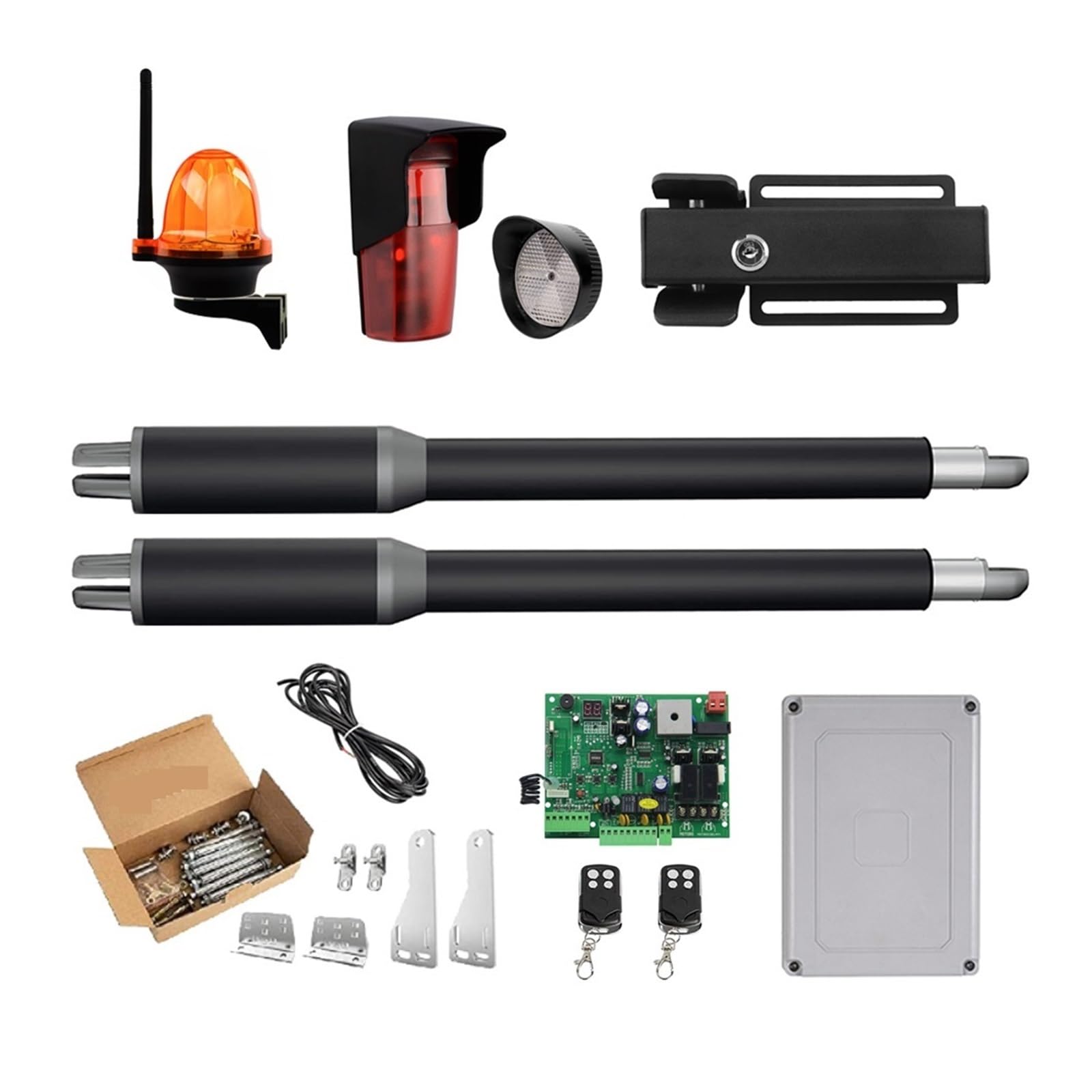 Rsgxlfqzvak Kit T Automatic Door Opener, Door Opener Linear Actuator Dc Worm Ar Automatic Swing Electric Tube, Light, Button, Gsm Operator(Kit T)