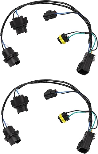 El conjunto de arnés de cableado de los faros delanteros contiene dos cables compatibles con Chevrolet Silverado 2008-2014, repuesto 645-745