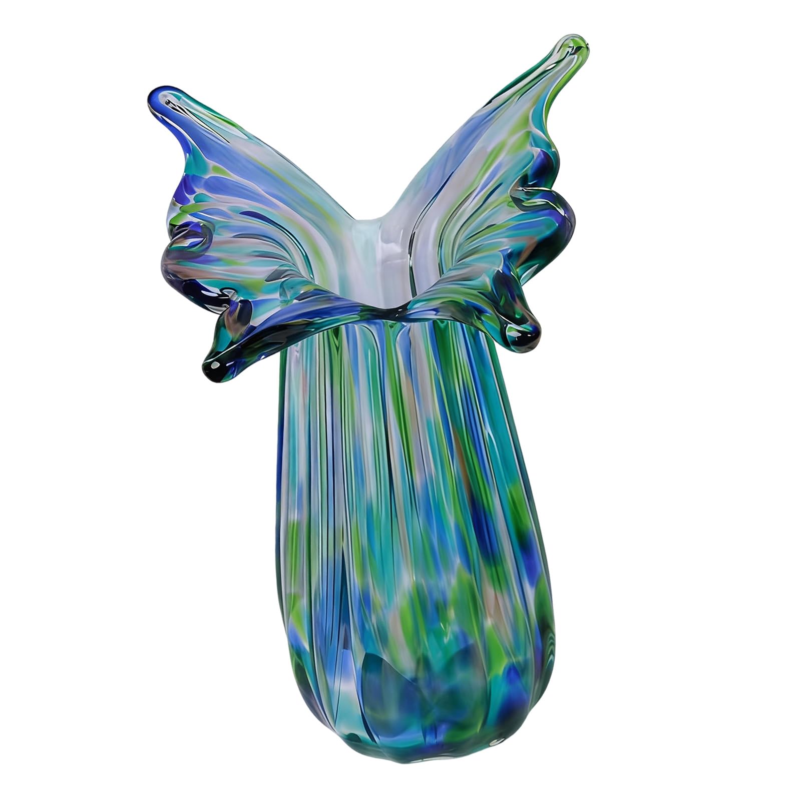Zxfdsfdbnm Modern Art Glass Vases, Hand Blown Decorative Centerpieces for Home Table Bubble Unique Hand Blown