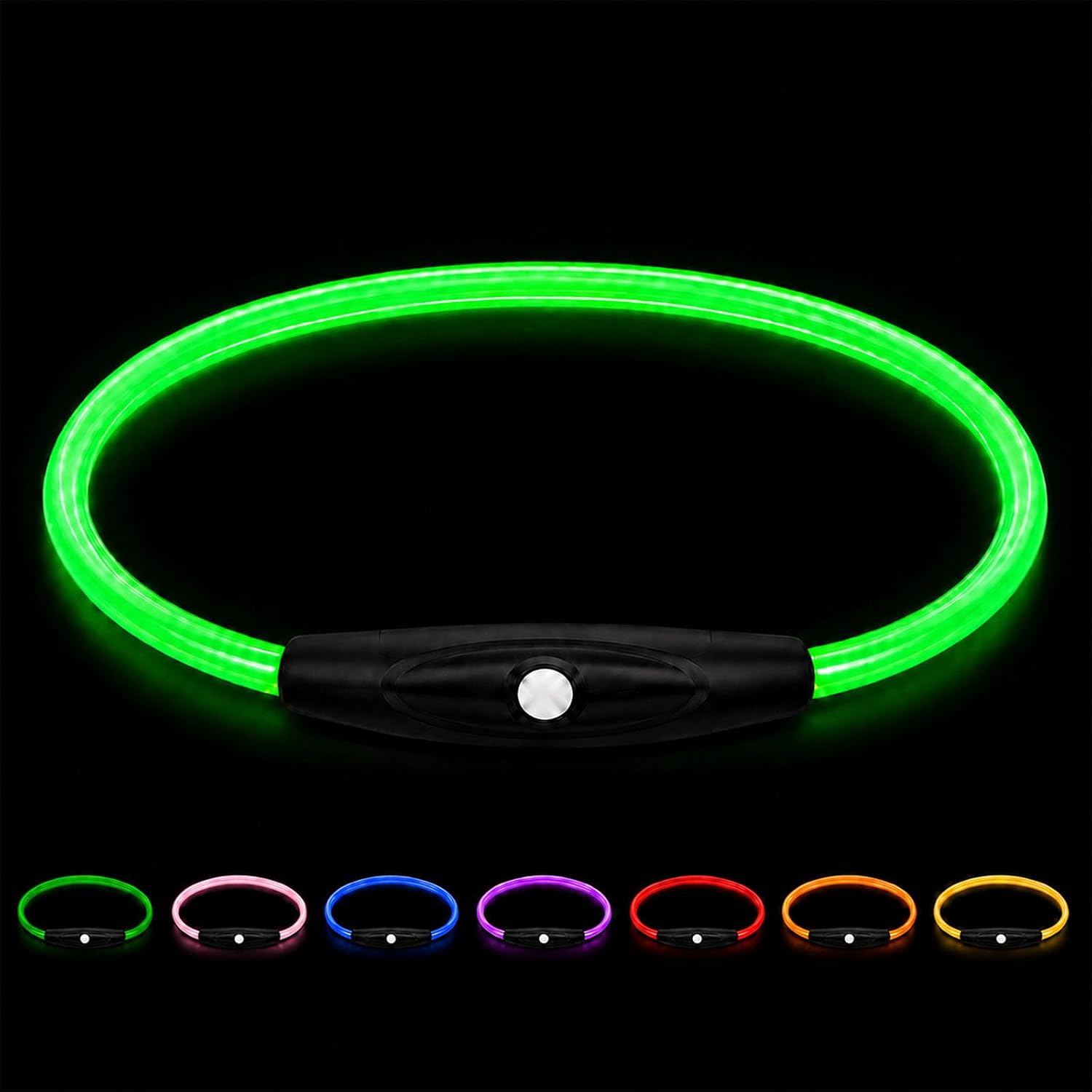 Light Up Dog Collar 360°Ultra Visible Glow in The Dark IP67 Waterproof