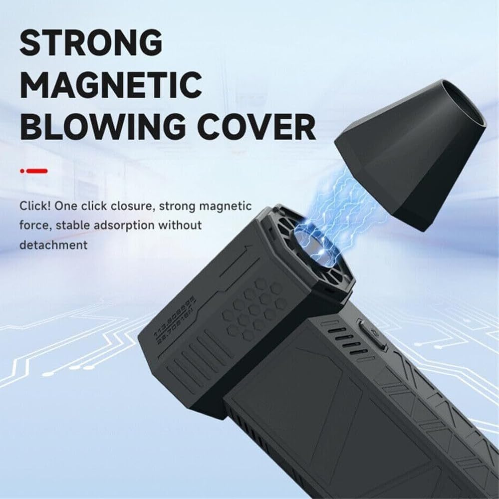 Hydrayne Air Blaster 2.0,Hydrayne Recargable Mini Electric Air Duster-3 Gear Adjustable,130000 RPM Powerful Blower with Light