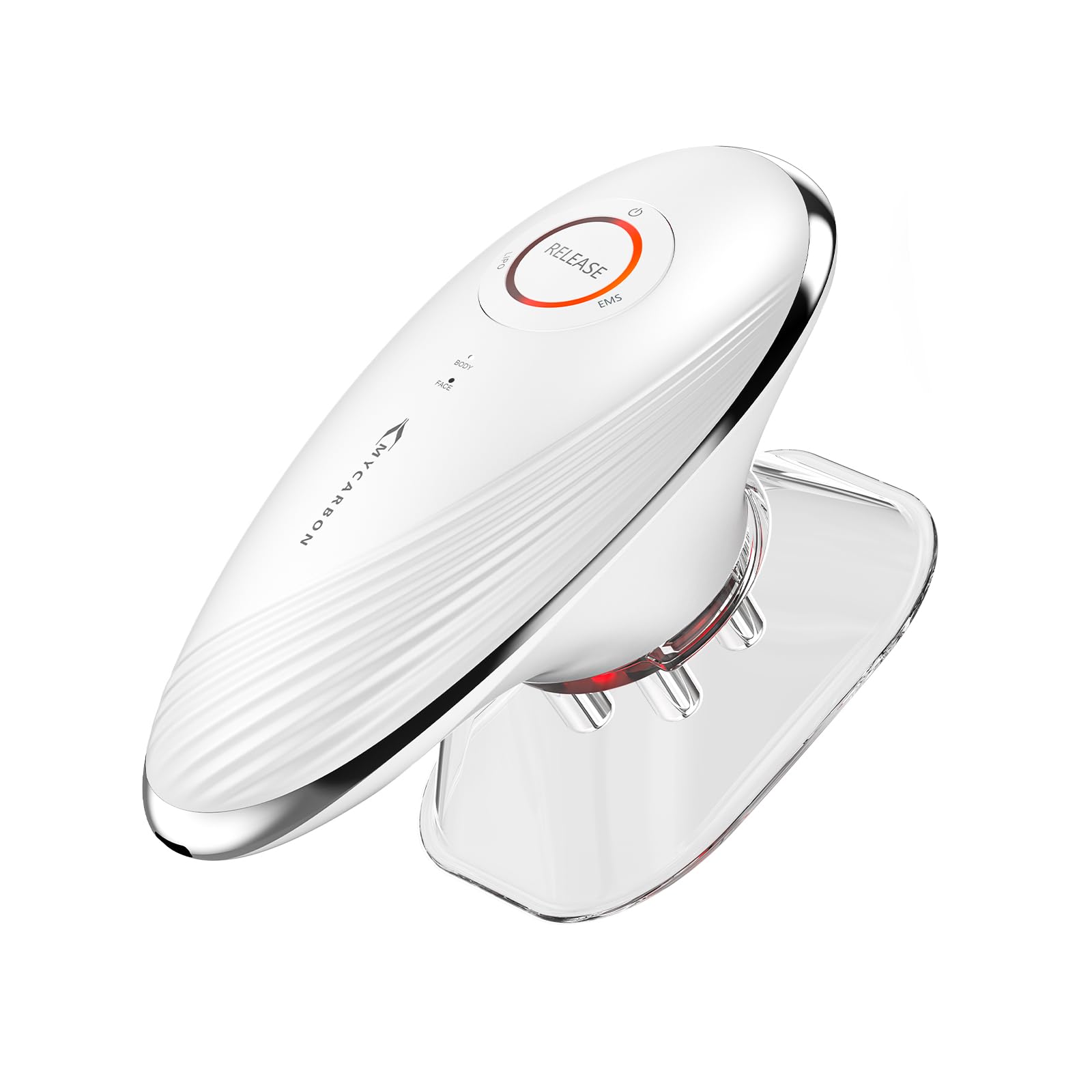MYCARBON 3 En 1 Masajeador Electrico de Ventosas Masajeador Anticelulitico Reductor con 3 Niveles de Succión, EMS, Luz Roja, Reafirma para Rostro, Abdomen, Brazos y Piernas