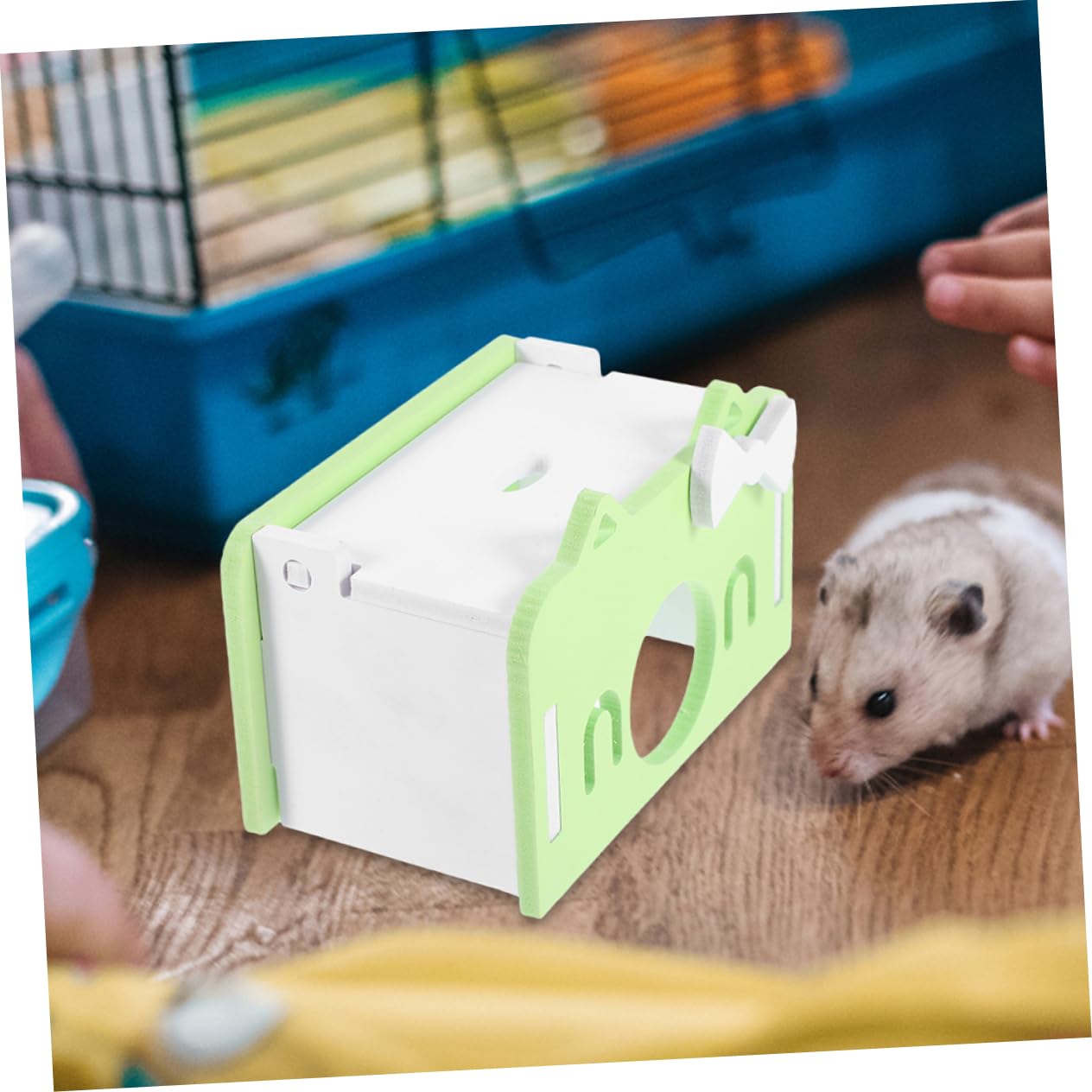 INOOMP 6stücke Kleintier-Hideout Meerschweinchen Und Hamsterhaus Sicheres Versteck Für Kleine Tiere Und Ausruhen Kleine Grün