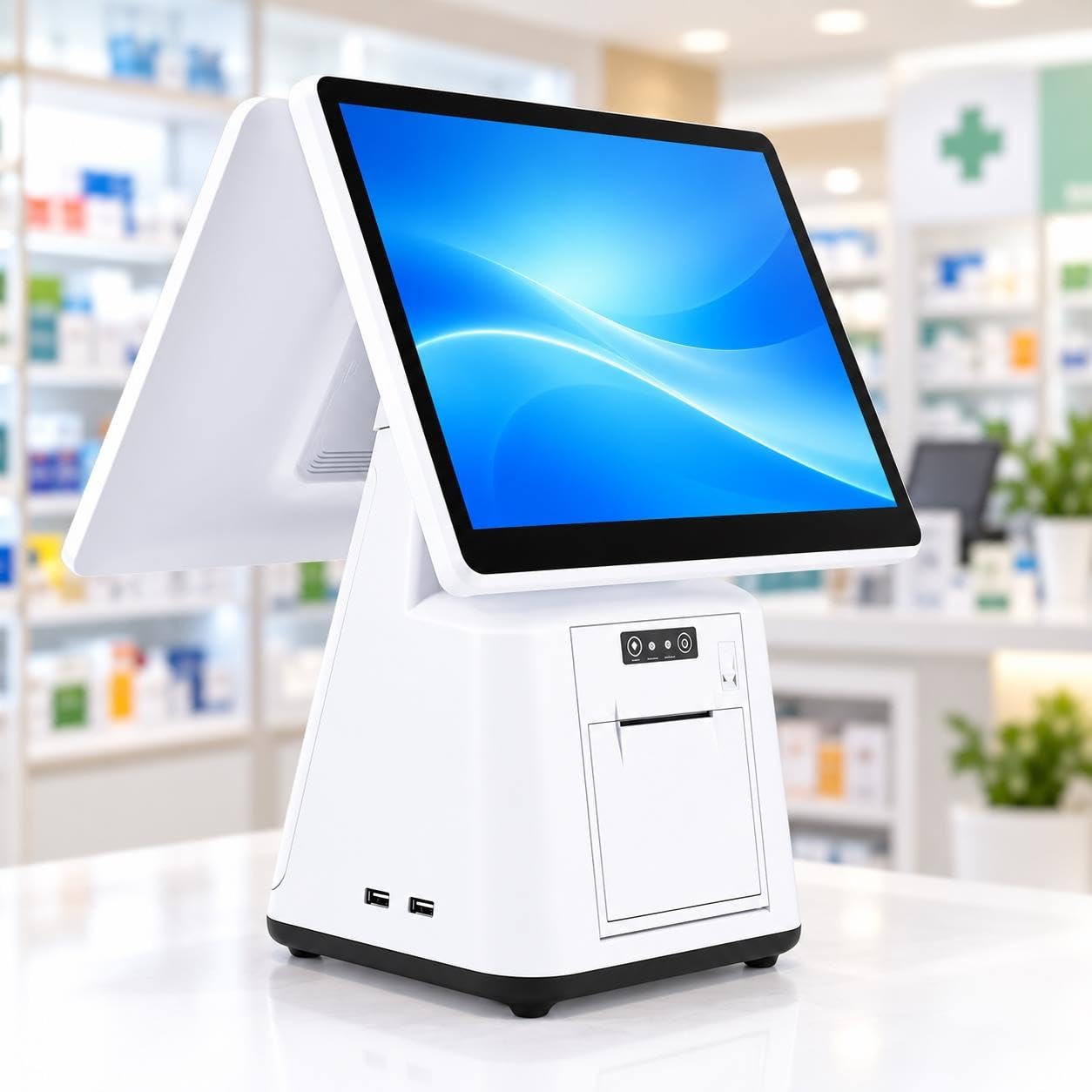 Système de Point de Vente Tactile Double capacitif de 15,6 Pouces