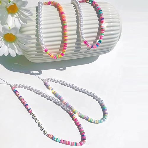 Miniatura 6 de 6300 cuentas de arcilla para hacer pulseras, cuentas Heishi de arcilla polimérica, cuentas espaciadoras planas y redondas con cuentas doradas,