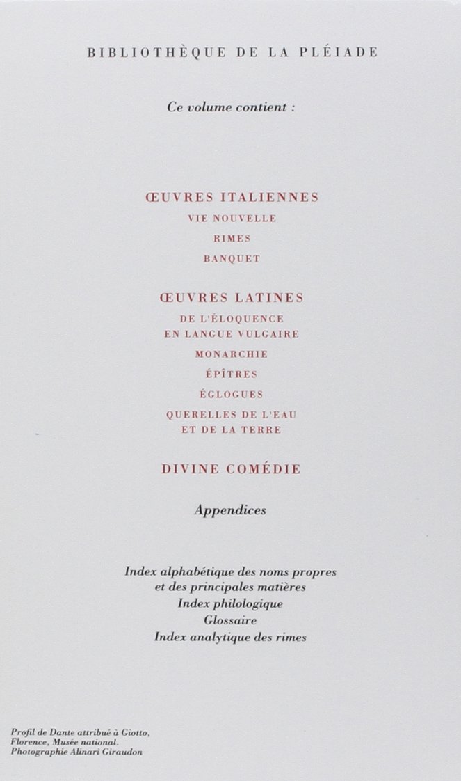 Dante : Oeuvres complètes