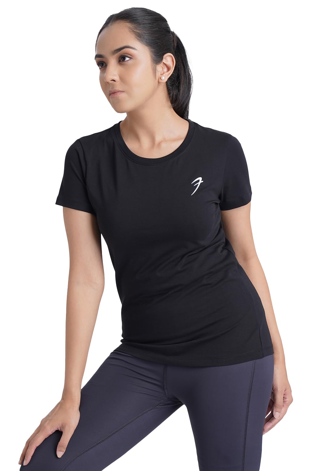 fuaark Compression Tshirt Sports & Gym for Women Black-picture-11