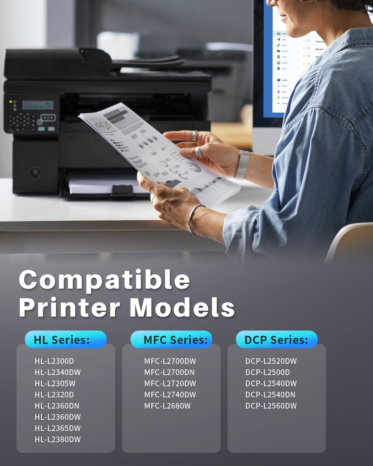 INK4U TN2320 Cartucce di Toner Compatibili per Brother TN 2320 TN2310 per MFC-L2700DW L2700DN L2720DW L2740DW, DCP-L2500D L2540DN, HL-L2300D 2360DN L2340DW Stampanti. (2 Nero)